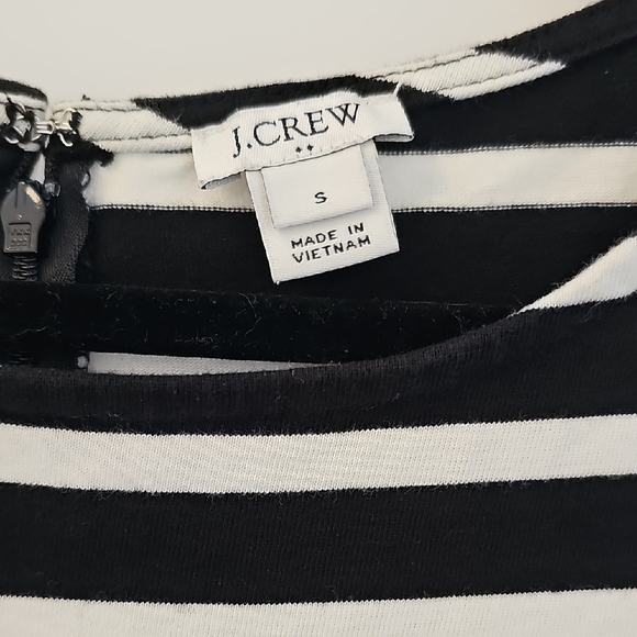 J. Crew stripped Black And White Shirt Dress 100% Cotton Size S - Picture 3 of 12